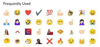 Tina Frost's most used emojis
