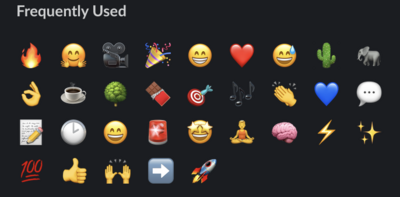 Bacall Sterling's most used emojis