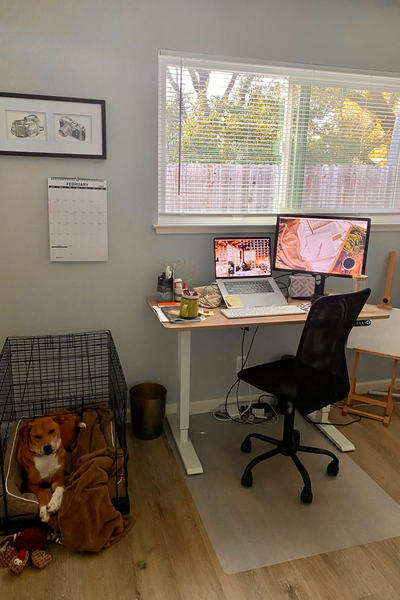 Allison O'Neill's workplace setup