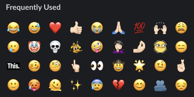 Kendall Gilfillan's most used emojis