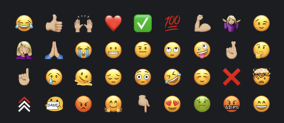 Danielle Whetstone's most used emojis