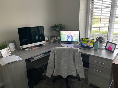 Christy Schulte's workplace setup